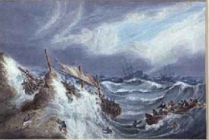 A French Fishing Smack in a Swell off Dover