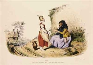 The Frog and the Ox illustration for Fables of La Fontaine 1621-95