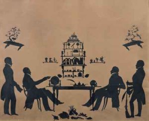 Silhouette of the Family and Guests of Dr Cheesman