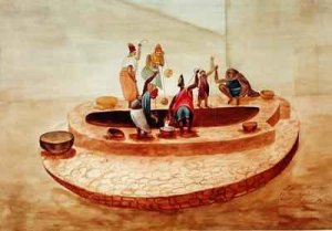 Black women at the Bambara well on Goree Island