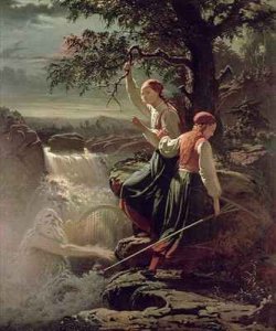 Two Peasant Girls Listening to the Playing of the Water-Sprite