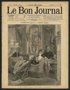 A morphine addict injecting herself