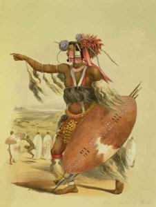 Zulu warrior, Utimuni, nephew of Chaka the late Zulu king