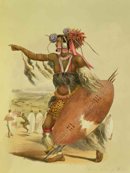 Zulu warrior, Utimuni, nephew of Chaka the late Zulu king