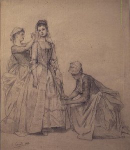 Abbe Prevost reading 'Manon Lescaut', 1856