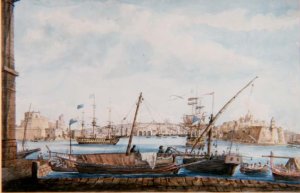 View of the Harbour of the Gallies from Valetta Side, c.1800