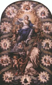 Saint Bernard before Mary 1725