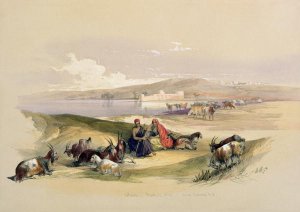 Ashdod, March 24th 1839, plate 58 from Volume II of The Holy Land, engraved by Louis Haghe 1806-85 pub.1843