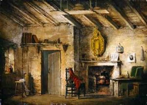 The Deans Cottage stage design for The Heart of Midlothian