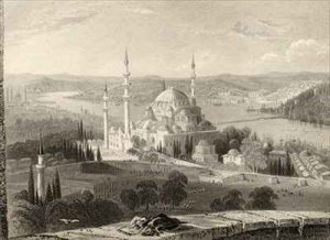 Mosque and Tomb of Sulieman, from the Seraskier's Tower, Istanbul, Turkey